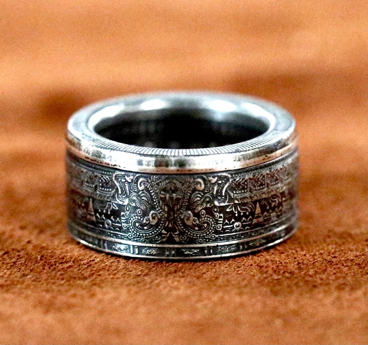 Aztec Calendar Ring (.999 Silver)